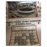 1986-88 Richmond Calendars w/Reds Stadium on them