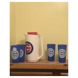Chicago Cubs Pitcher & Cups
