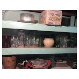 All the Vases on the shelf
