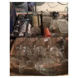 Group of Glasses, Knives, Kitchen Goods
