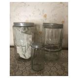 (3) Glass Coffee Jars