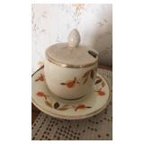 Jewel tea mustard jar and under plate