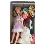 Vintage doll and clothes
