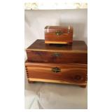 3 Cedar jewelry boxes