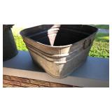 Square galvanized tub