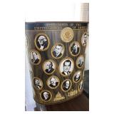 Vintage United States presidents trashcan