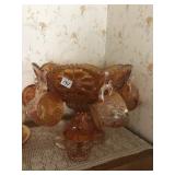 Carnival Glass Punch Bowl Set
