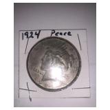 1924 piece silver dollar