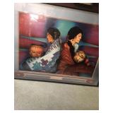 Indian Print, Colorful 20"x29" w/printed signature