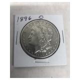 1896 oMorgan silver dollar
