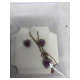 Sterling chain earring necklace set