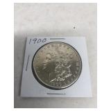 1900 Morgan silver dollar