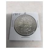 1901 o  Morgan silver dollar