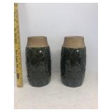 2 - Artichoke green vase