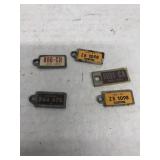 Group of vintage Indiana and Ohio mini License