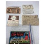 Group of paper goods war ration , wrigglers gum ,
