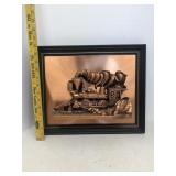 Train sculpture framed photo