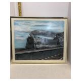 Painting of a Pennsylvania railroad train by