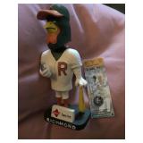 Richmond roosters bobble head with ticket stub