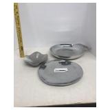 Handmade aluminum plate aluminum bowl and a m