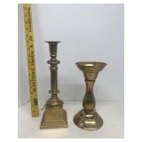 2- brass candleholders