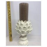 Pineapple candle holder with old rope candle