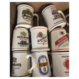 Group of Franklin porcelain beer mugs