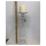 Large glass candle holder