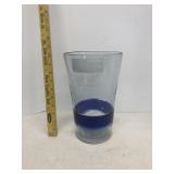 Cobalt striped bass or ice bucket glass