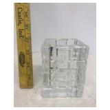 Square crystal candle holder