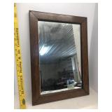 Mirror in old wood frame