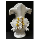Early Porcelain Vase With Applied Floral Design