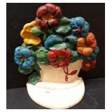 Cast Iron Floral Doorstop
