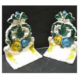 Cast Iron Rose Bookends