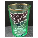 Dugan Glass Tumbler With Enamel  Decoration