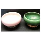 (2) McCoy Planters 1 Green1 Pink