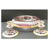 3 PC. Console Set With Enamel Decoration