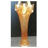 Marigold,Carnival Glass Vase