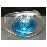 Blown Glass Handled Dish