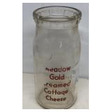 Meadow gold cream cottage cheese jar
