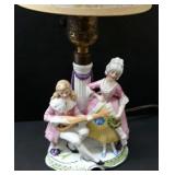 German Porcelain Figural Lamp