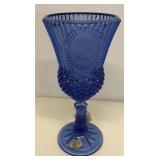 Cobalt blue George Washington goblet Fostoria