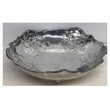 Silver plate three footed fruit bowl
