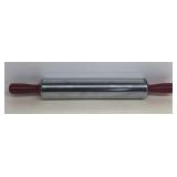 Art deco. Chrome rolling pin with Bakelite handles