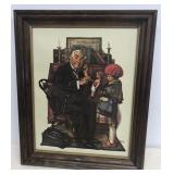 Norman Rockwell print on canvas