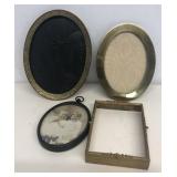 Picture frames three oval frames one square