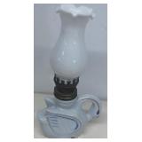 Miniature oil lamp with swan