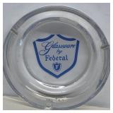Federal glassware advertising ashtray