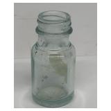 Aqua blue medicine bottle