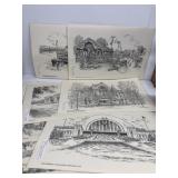 Group of Cincinnati landmark placemats